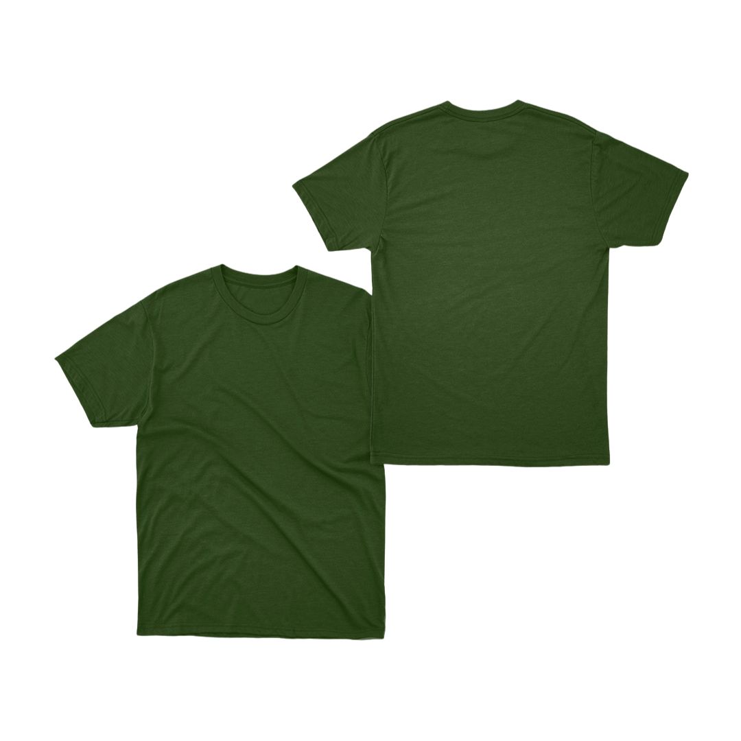 Solid-Color Regular Basic T-Shirt - Image 10