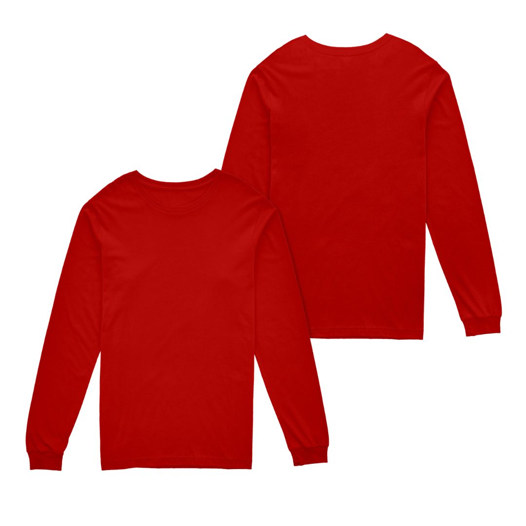 Solid-color long-sleeve T-shirt