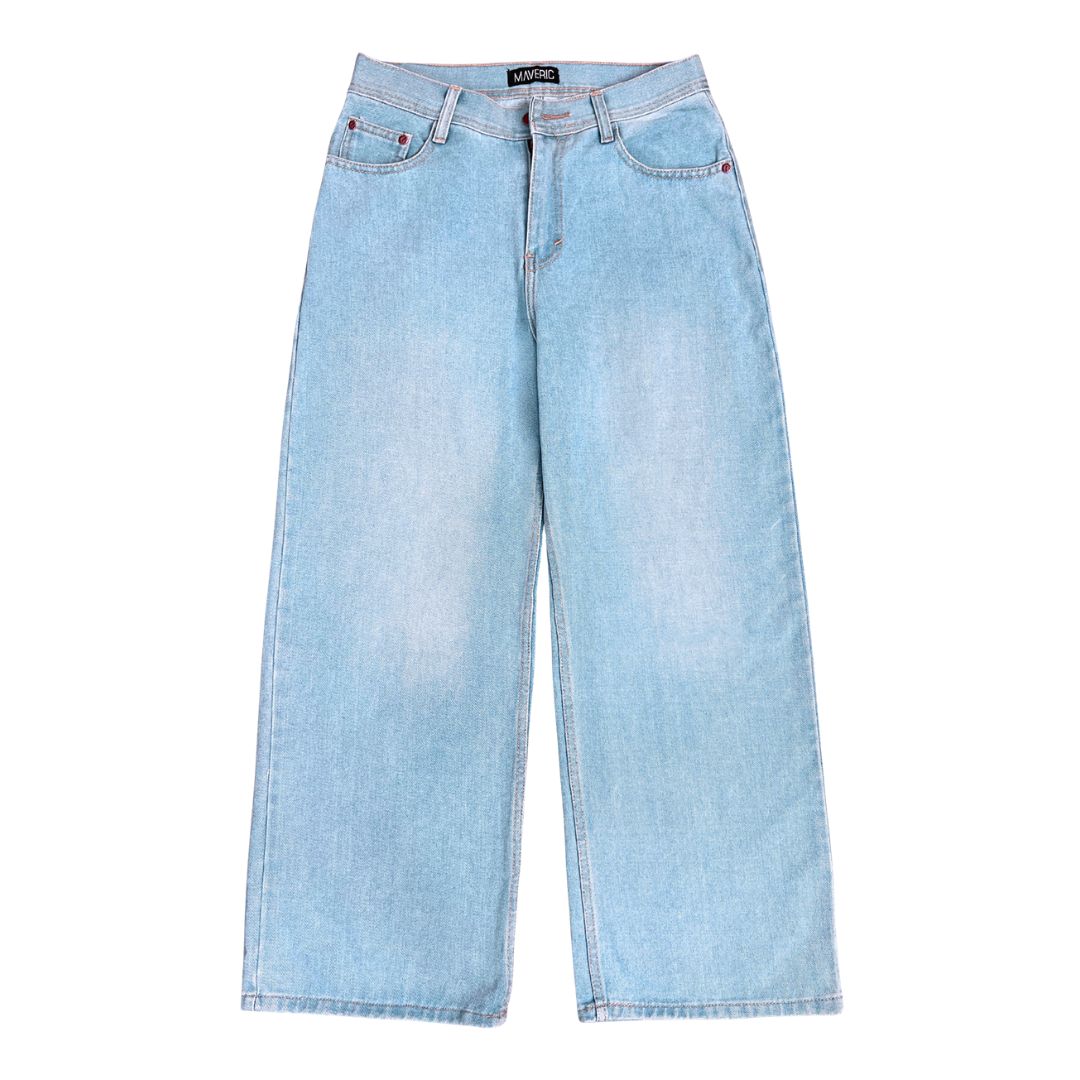 Basic Wide-Leg Loose Jeans