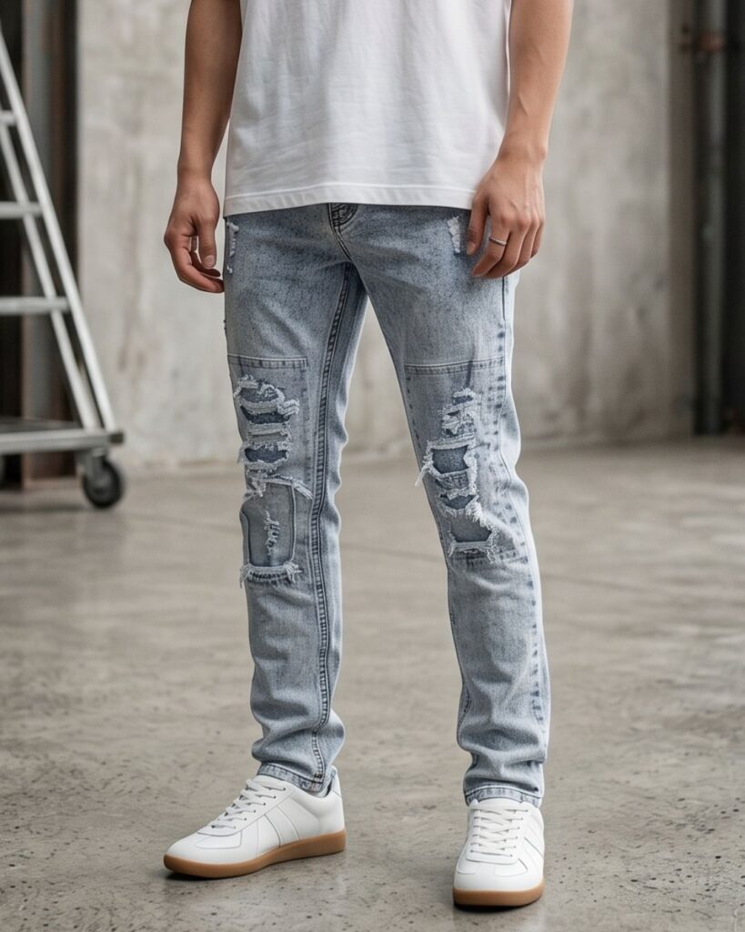 Skinny Ripped Jeans (159)