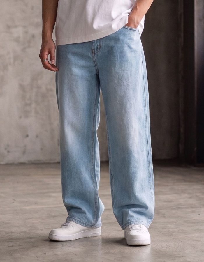 Basic Wide-Leg Loose Jeans