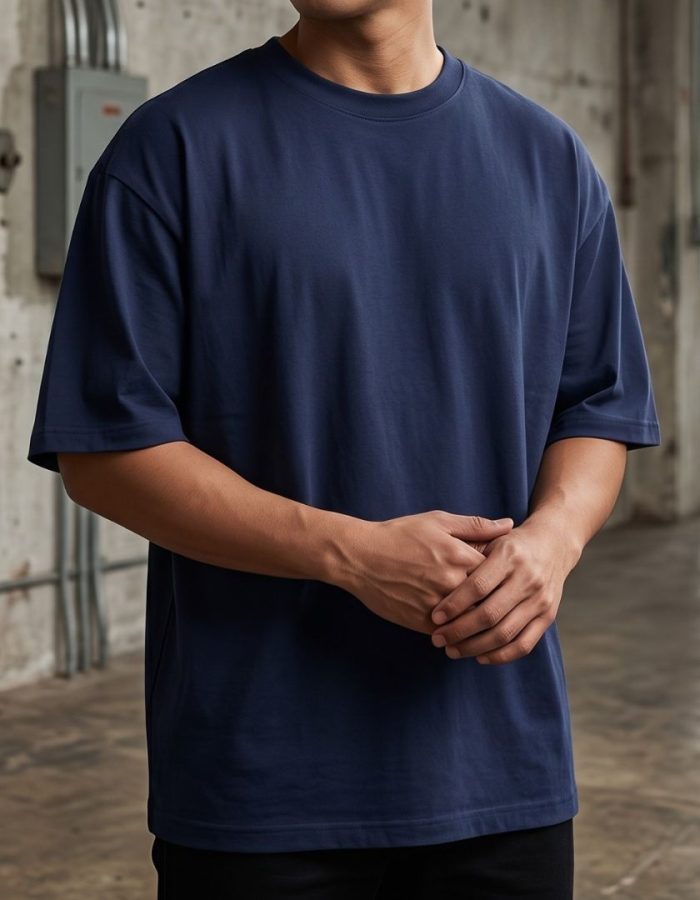 Basic Oversized Solid-Color T-Shirt