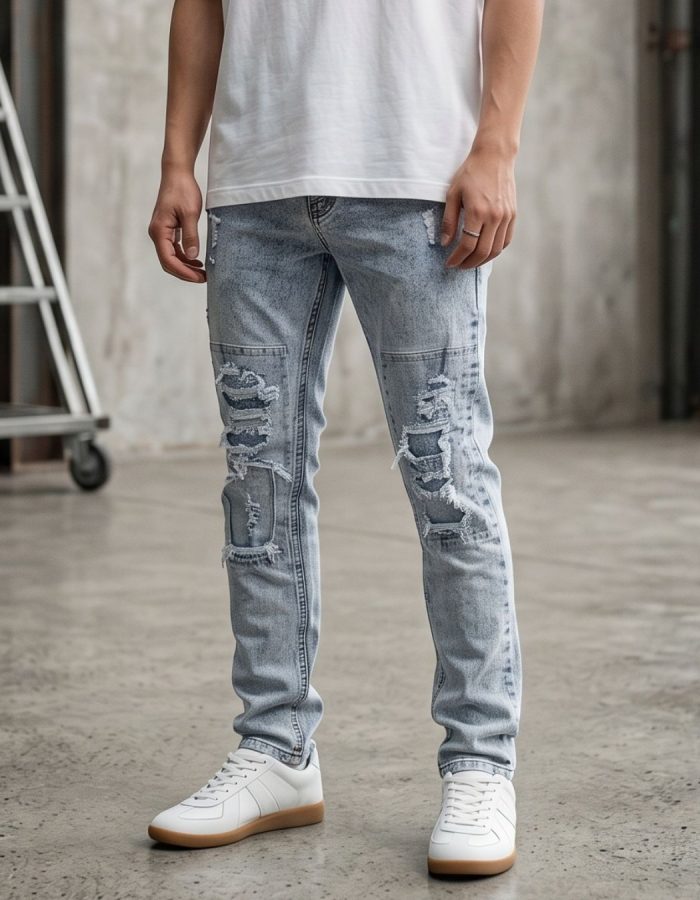 Skinny Ripped Jeans (159)
